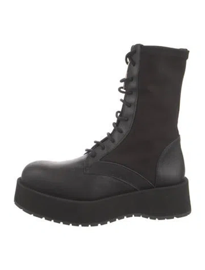 Pre-owned Paloma Barceló Leather Combat Boots In Black