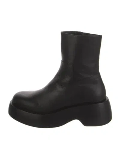 Pre-owned Paloma Barceló Leather Combat Boots In Black