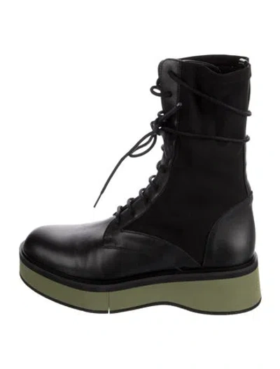 Pre-owned Paloma Barceló Leather Combat Boots In Black