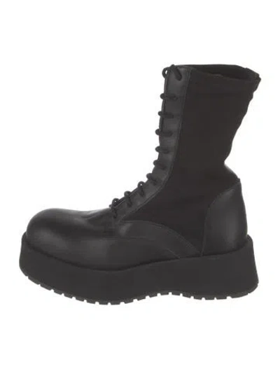 Pre-owned Paloma Barceló Leather Combat Boots In Black