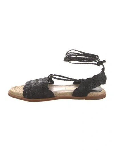 Pre-owned Paloma Barceló Leather Espadrilles In Black