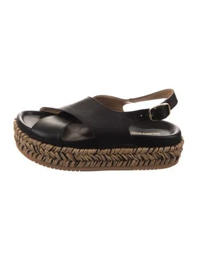 Pre-owned Paloma Barceló Leather Espadrilles In Black