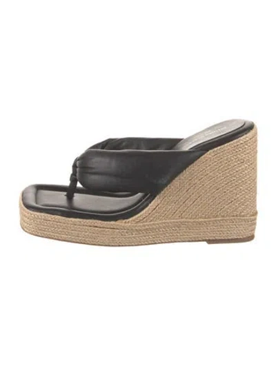 Pre-owned Paloma Barceló Leather Espadrilles In Black