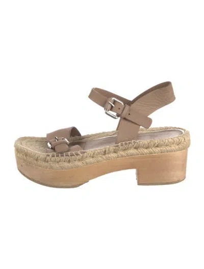 Pre-owned Paloma Barceló Leather Espadrilles In Brown