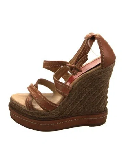 Pre-owned Paloma Barceló Leather Espadrilles In Brown