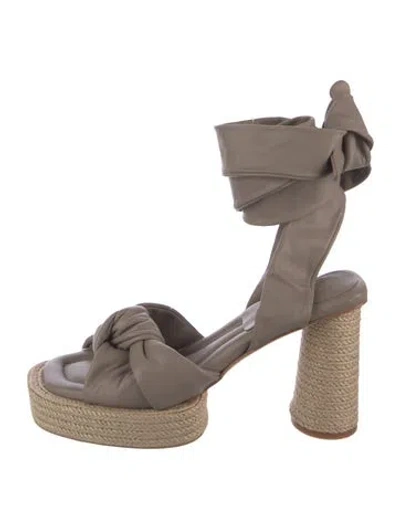 Pre-owned Paloma Barceló Leather Espadrilles In Brown