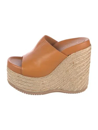 Pre-owned Paloma Barceló Leather Espadrilles In Brown