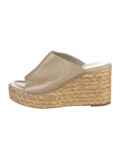 Pre-owned Paloma Barceló Leather Espadrilles In Neutral