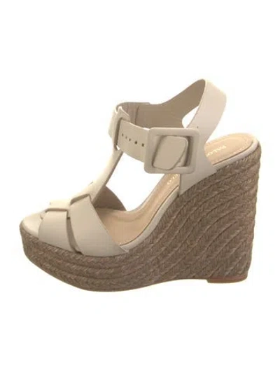 Pre-owned Paloma Barceló Leather Espadrilles In Neutrals
