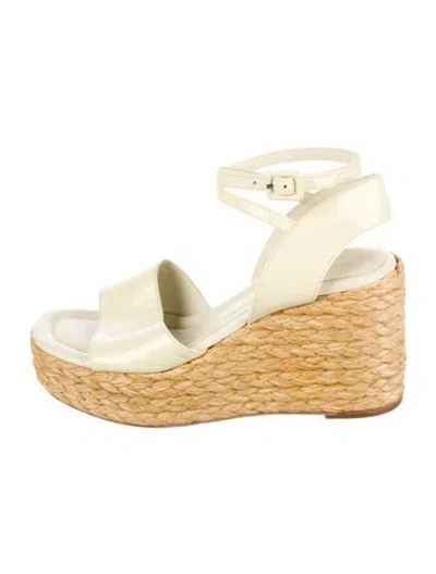 Pre-owned Paloma Barceló Leather Espadrilles In White