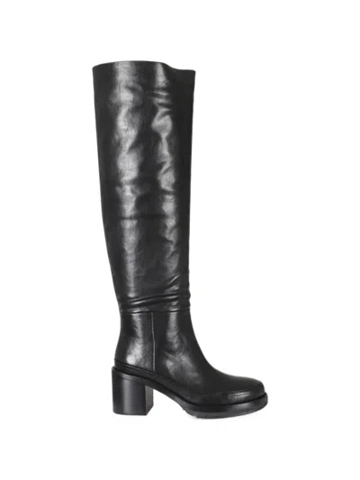 Paloma Barceló Leather Knee-high Boots In Black