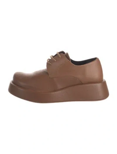 Pre-owned Paloma Barceló Leather Oxfords In Brown