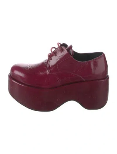 Pre-owned Paloma Barceló Leather Pumps In Burgundy
