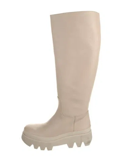 Pre-owned Paloma Barceló Leather Rain Boots In Neutral