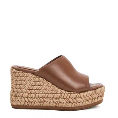PALOMA BARCELÓ PALOMA BARCELÓ LEATHER ROPE WEDGE SLIPPER