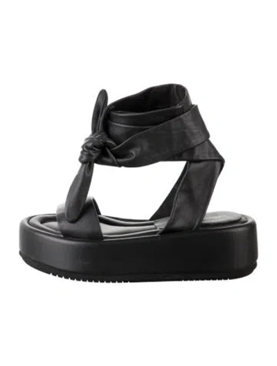Pre-owned Paloma Barceló Leather Sandals In Black