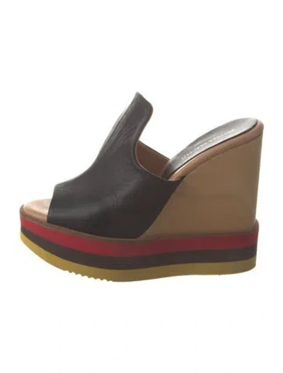 Pre-owned Paloma Barceló Leather Sandals In Black