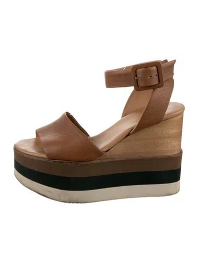 Pre-owned Paloma Barceló Leather Sandals In Brown