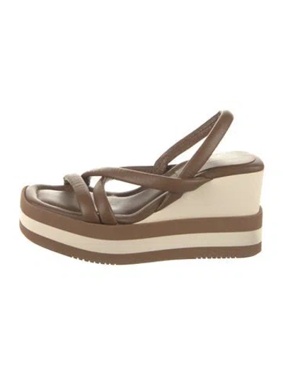 Pre-owned Paloma Barceló Leather Sandals In Brown