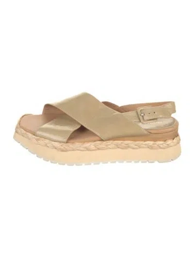 Pre-owned Paloma Barceló Leather Sandals In Neutrals