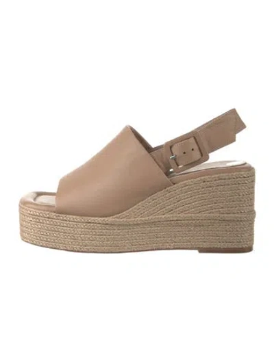 Pre-owned Paloma Barceló Leather Sandals In Neutrals