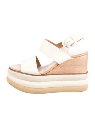 Pre-owned Paloma Barceló Leather Sandals In White