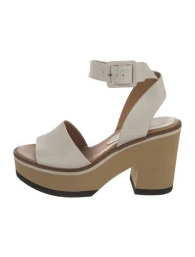Pre-owned Paloma Barceló Leather Sandals In White