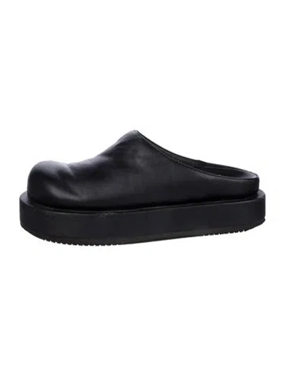 Pre-owned Paloma Barceló Leather Slides In Black