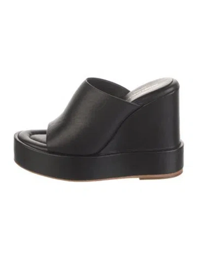 Pre-owned Paloma Barceló Leather Slides In Black
