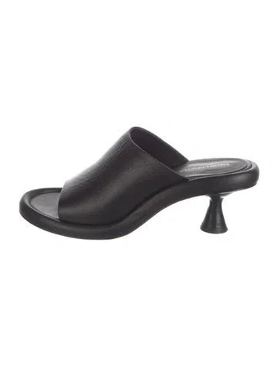 Pre-owned Paloma Barceló Leather Slides In Black
