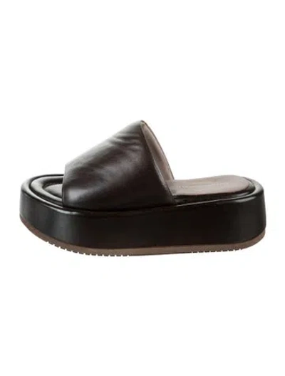 Pre-owned Paloma Barceló Leather Slides In Black
