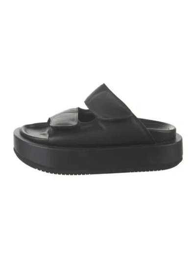 Pre-owned Paloma Barceló Leather Slides In Black