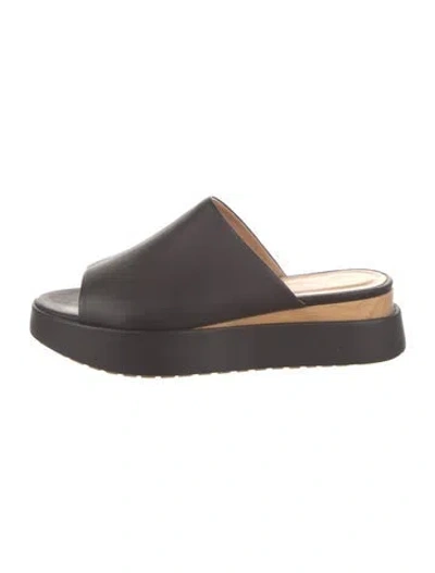 Pre-owned Paloma Barceló Leather Slides In Grey