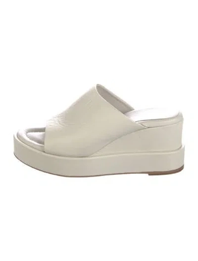 Pre-owned Paloma Barceló Leather Slides In Neutral