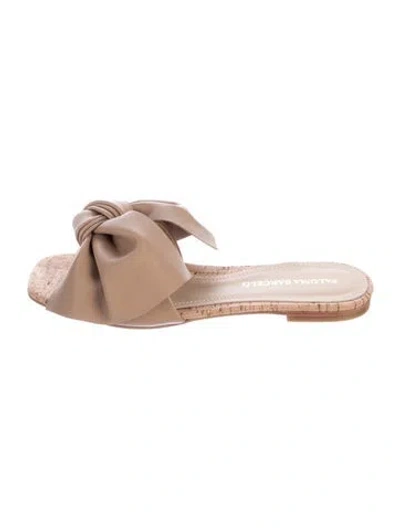 Pre-owned Paloma Barceló Leather Slides In Neutral