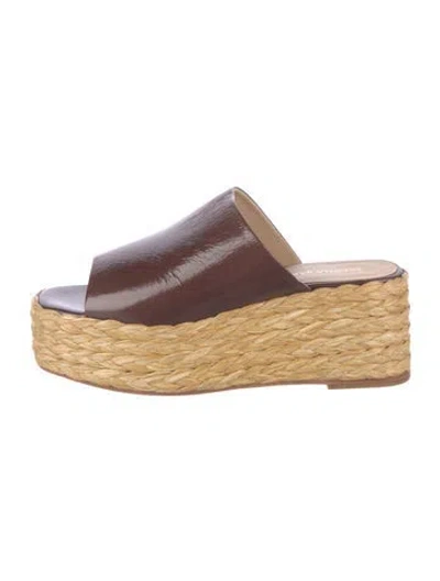 Pre-owned Paloma Barceló Leather Slides In Neutrals