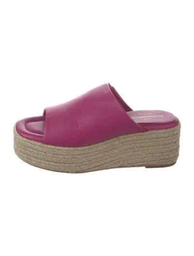 Pre-owned Paloma Barceló Leather Slides In Purple
