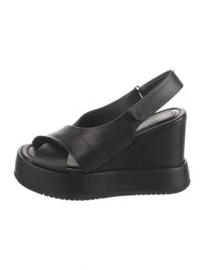 Pre-owned Paloma Barceló Leather Slingback Pumps In Black