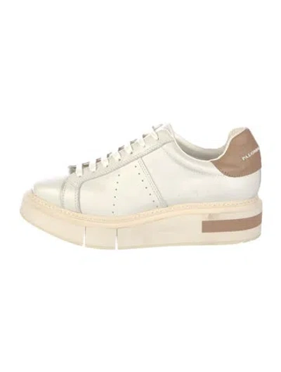 Pre-owned Paloma Barceló Leather Sneakers In Neutral