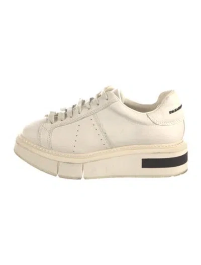 Pre-owned Paloma Barceló Leather Sneakers In Neutral