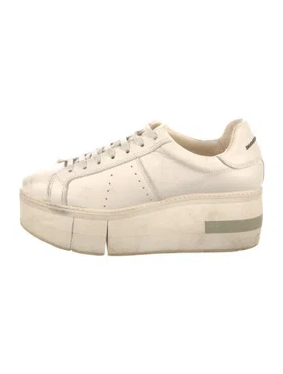 Pre-owned Paloma Barceló Leather Sneakers In Neutral