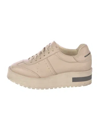 Pre-owned Paloma Barceló Leather Sneakers In Neutral