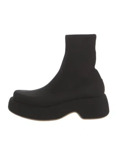 Pre-owned Paloma Barceló Leather Sock Boots In Black