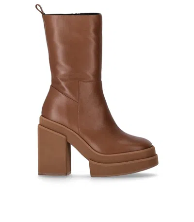 Paloma Barceló Woman Ankle Boots Tan Size 10 Soft Leather In Brown