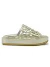 Paloma Barceló Paloma Barcelo Metallic Leather Nadira Flat Sandals