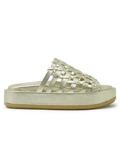 Paloma Barceló Paloma Barcelo Metallic Leather Nadira Flat Sandals