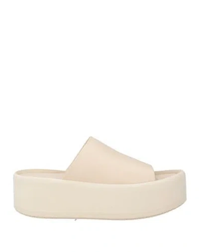 Paloma Barceló Minsi Woman Sandals Ivory Size 9.5 Leather In Multi