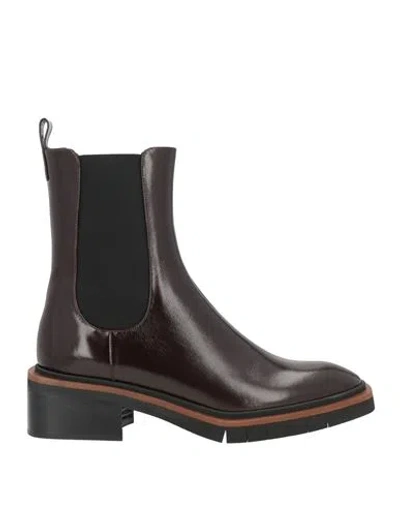 Paloma Barceló Mona Woman Ankle Boots Dark Brown Size 8 Leather