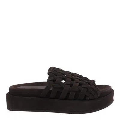 Paloma Barceló Nadira Woven-design Sandals In Brown