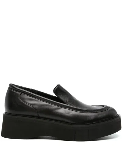 Mocassins Femme Paloma Barcelo Raizel - Cuir Noir Fait Main - Pointure 40